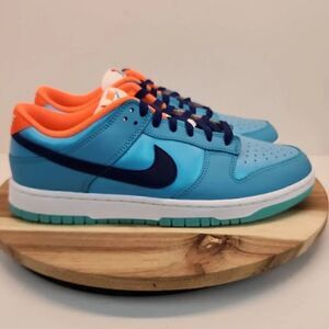 Nike Dunk Low SE "Baltic Blue/Deep Royal Blue/Total Orange" Men's Shoe Size 9.5